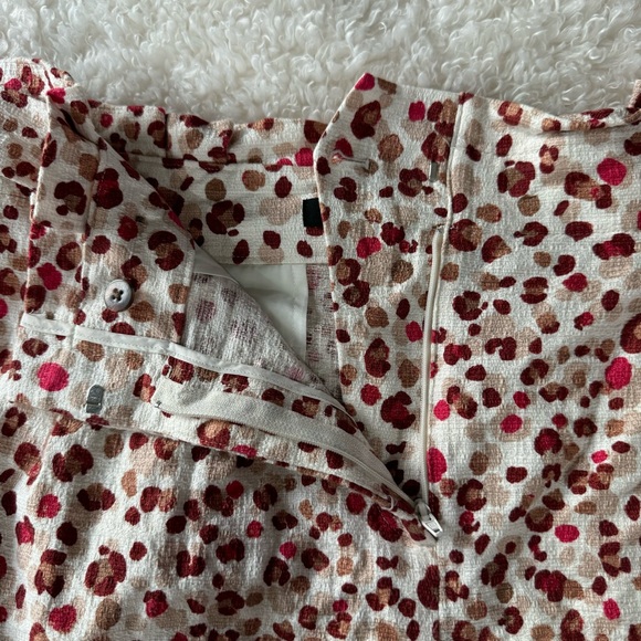 Ann Taylor Pink Animal Leopard Print Paperbag Shorts Size 12 - Picture 8 of 12